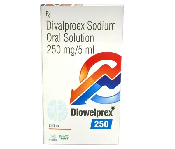 DIOWELPREX 250 ORAL SOLUTION Divalproex (250mg/5ml)IntroductionDIOWELPREX 250 ORAL SOLUTION contains Divalproex (250mg/5ml), an anticonvulsant and mood-stabilizing medication used to treat various neurological and psychiatric conditions. It is particularly effective in managing epilepsy, bipolar disorder, and preventing migraine headaches.CompositionDivalproex Sodium (250mg/5ml): A stable coordination compound comprised of sodium valproate and valproic acid in a 1:1 molar relationship, providing a source of valproate ion which exhibits anticonvulsant and mood-stabilizing properties.Mechanism of ActionDivalproex works by increasing the levels of gamma-aminobutyric acid (GABA) in the brain, an inhibitory neurotransmitter that helps calm neuronal activity. It stabilizes electrical activity in the brain, reducing the frequency and severity of seizures, stabilizing mood in bipolar disorder, and preventing migraine headaches by altering the way nerves send signals.IndicationsDIOWELPREX 250 ORAL SOLUTION is indicated for:Epilepsy: Used to control various types of seizures including complex partial seizures and simple and complex absence seizures.Bipolar Disorder: Helps in the management of manic episodes associated with bipolar disorder.Migraine Prophylaxis: Used to prevent migraine headaches.Dosage and AdministrationEpilepsy: The initial dose is typically 10-15 mg/kg/day, gradually increased as needed and tolerated to achieve optimal clinical response.Bipolar Disorder: The initial dose is generally 750 mg/day, given in divided doses, adjusted according to clinical response.Migraine Prophylaxis: The initial dose is usually 250 mg twice daily, adjusted as necessary.It is essential to follow the prescribed dosage and administration instructions provided by a healthcare professional. The oral solution should be measured accurately using a dosing syringe or cup to ensure the correct dose is administered.Side EffectsCommon side effects may include:NauseaDrowsinessDizzinessTremorHair lossWeight gainGastrointestinal disturbancesMore severe side effects can include:Liver damagePancreatitisThrombocytopenia (low platelet count)Hyperammonemia (high levels of ammonia in the blood)PrecautionsLiver Function: Regular monitoring of liver function tests is recommended due to the risk of hepatotoxicity.Pancreatitis: Patients should be monitored for signs of pancreatitis.Pregnancy: Divalproex is associated with an increased risk of congenital malformations and should be used during pregnancy only if absolutely necessary and prescribed by a healthcare provider.Bleeding Disorders: Caution is advised in patients with known bleeding disorders due to the risk of thrombocytopenia.Drug InteractionsAntiepileptic Drugs: Concurrent use with other antiepileptic drugs may require dosage adjustments.Warfarin: May enhance the anticoagulant effect, necessitating close monitoring of INR levels.Topiramate: Co-administration can lead to hyperammonemia and encephalopathy.Alcohol: Should be avoided as it can exacerbate the side effects of Divalproex and further impair mental and motor skills.ConclusionDIOWELPREX 250 ORAL SOLUTION is an effective medication for managing epilepsy, bipolar disorder, and preventing migraines. With its active ingredient Divalproex, it helps stabilize neuronal activity and mood. Proper dosage and administration under the guidance of a healthcare professional are essential to maximize benefits and minimize potential side effects. Regular monitoring and adherence to medical advice ensure the safe and effective use of DIOWELPREX 250 ORAL SOLUTION.For further information: EMAIL: info@sterispharma.com / contact@sterispharma.com CALL/WHATSAPP: 7877551268, 7849827488 Order NOW