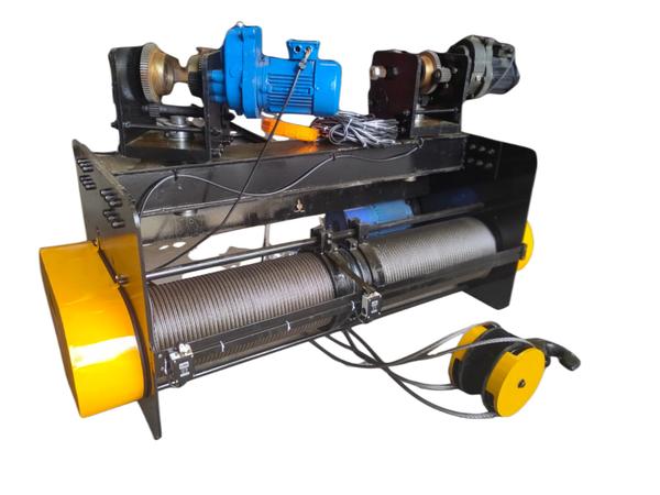 A Simple Wire rope hoist with different kind of trolley is used for a curvature type path. This kind of hoist is used when there is no need of end carriage and not much portion of the company is needed to be covered by the hoist. So, this kind of hoist is used on the I-Beam at the required area.Wire rope Hoist For Curvature Path Specification:_____________________________________________CAPACITY : 1 Ton to 20 TonLIFTING : 6 M to 20 MHT Speed : 4 mpm to 6 mpmCT Speed : 12 mpm to 18 mpm