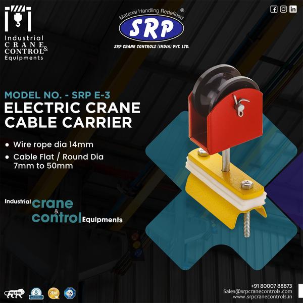 Product Details:Application IndustrialBrand SRPCable Clamping Dia 15mm to 33mmWire Rope Dia 10 mmKeeping in mind ever-evolving requirements of our respected clients, we are offering a premium quality array of Wire Rope Cable Carrier.Features:Rust resistancePrecisely designedHigh durabilityAdditional Information:Item Code: SRP E-1