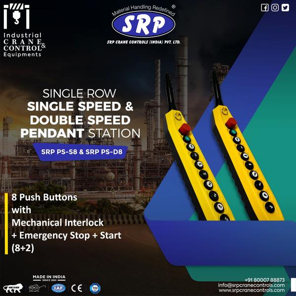Product Details:Model Name/Number SRP PS S8Usage/Application EOT CraneBrand SRPSwitch Type Pendant ButtonColor YellowMaterial/Body PlasticFeatures:UnbreakableWaterproof1 year guarantee