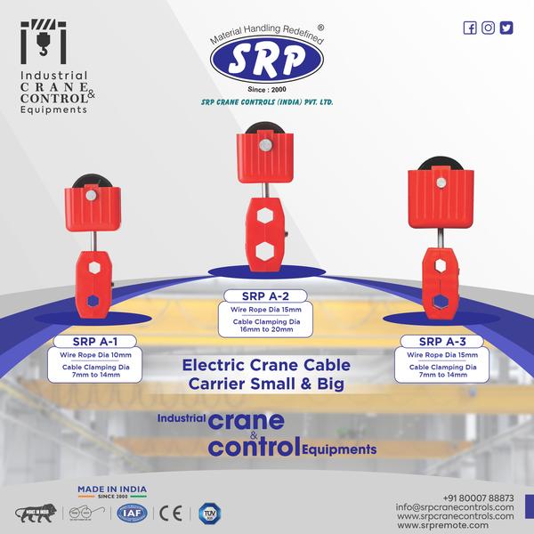 Product Details:Application IndustrialBrand SRPCable Clamping Dia 7mm to 14mmWire Rope Dia 10 mmWe are the supplier and exporter of wide range of Cable Carrier Trolley. Precisely engineered in compliance with the industry set standards, the offered conveyors are widely used to convey different industrial products from a higher level to floor application.Features:Rust resistancePrecisely designedHigh durabilityAdditional Information:Item Code: SRPA-1