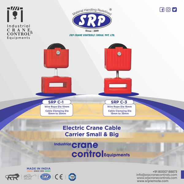 Product Details:Application IndustrialBrand SRPCable Clamping Dia 15mm to 35mmWire Rope Dia 10 mmKeeping in mind ever-evolving requirements of our respected clients, we are offering a premium quality array of Wire Rope Cable Carrier.Features:Rust resistancePrecisely designedHigh durabilityAdditional Information:Item Code: SRPC-1
