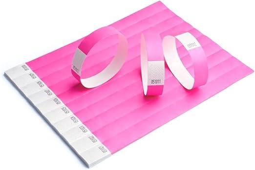 Size: One Size - Standard for Adult / Child / UnisexMaterial: Tyvek PaperUsage: Waterparks / Clubs / Pubs / EventsFeatures: Non-tearable / Waterproof / One time useSpeciality: Each Wristband have a unique serial number