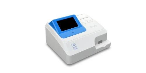 Qlyser Fluorescence Immunoassay AnalyzerDimension: 300mm (length) x270mm (width) x160mm (height)Power requirement: 100-240 AC, 50/60HzWeight: 4KG only User-oriented UI design1 step easy calibration by reading card 2 testing mode: standard for auto-timing and fast mode for batch samples5 themes of different color accordingly8 languages: Free switching of Chinese, English, Spanish, Portuguese, Italian, French, Russian and Ukrainian