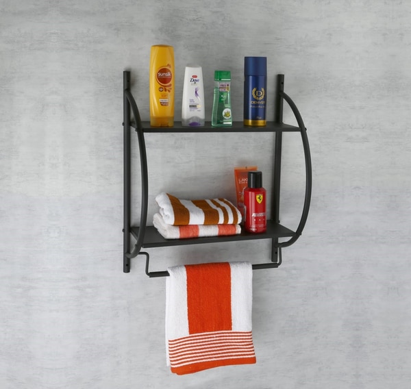 Premium Stainless Steel Bathroom ShelfEnhance the elegance and functionality of your bathroom with our Premium Stainless Steel Bathroom Shelf. Crafted with precision and designed for luxury, this accessory provides ample storage space while adding a touch of sophistication to your decor. - Sleek Design: The modern, minimalist design complements any bathroom style, seamlessly integrating with your existing decor.- Durable Construction: Made from high-quality stainless steel, this shelf ensures longevity, resisting rust and corrosion even in humid environments.- Ample Storage: With two spacious shelves, you can neatly organize your toiletries, towels, and bath essentials. The added towel bar provides a convenient spot to hang your towels, keeping them within easy reach.- Easy Installation: Designed for hassle-free installation, this shelf comes with all necessary mounting hardware, allowing you to set it up quickly and securely.- Versatile Use: Perfect for bathrooms, but also ideal for kitchens, laundry rooms, or any space where stylish storage is needed.Upgrade your bathroom with our Premium Stainless Steel Bathroom Shelf and enjoy a clutter-free, luxurious space every day.