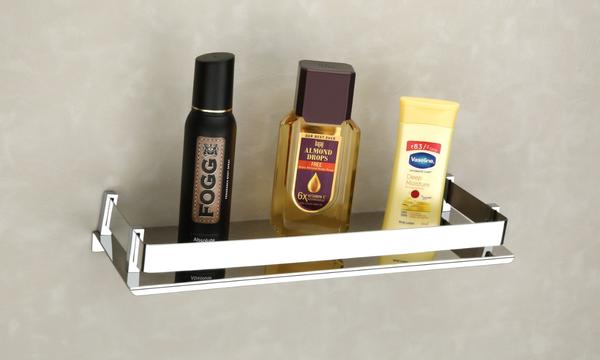 Bathroom Steel Shelf High Grade stainless steel with extra nickel-chrome mirror finished so as to keep it last longer- rust and corrosion resistance.Packaging of this product contains 1 Piece of Shelf [as shown in image] and Fitting Material – Made in India.stainless steel bathroom shelf is totally rustproof and corrosion-free because of additional layers of chrome finishing. Avoid using acid or such strong chemicals. We recommend cleaning the product with wet and dry clothes periodically.