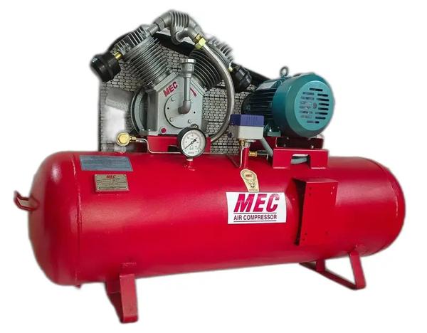 Owing to our expertise, we are manufacturing and wholesaling superior quality Air Compressors that are used to convert power into kinetic energy by compressing air. These are manufactured using the finest quality alloy steel and other raw material and are in accordance with the global standard. In addition to this, these are cautiously analyzed using tensile and hardness testing machines to make sure that we are offering only the best air compressors. These are well known for their extraordinary performance, robust construction, reliability and durability. Our customers can avail these air compressors at affordable prices.Horse Power 2 HPAir Tank Capacity (in L) 220 LCooling Method Air CooledNumber of Compression Stages Single StageBrand MECFrequency 50HzVoltage 440VMaterial Mild SteelCountry of Origin Made in IndiaType PistonPower Source Engine