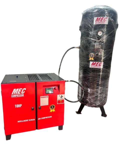 Product Details:Minimum Order Quantity 1 UnitHorse Power 7.5 HPCompressor Technology Screw CompressorBrand MECDischarge Pressure 10 barAir Tank Capacity 300LtrUsage/Application Automobile and Commercial IndustryCooling Method Water CooledVoltage 440 VFrequency 50 Hz