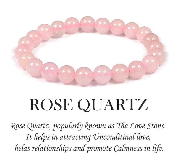Natural Rose Quartz Bracelet Size 8mm