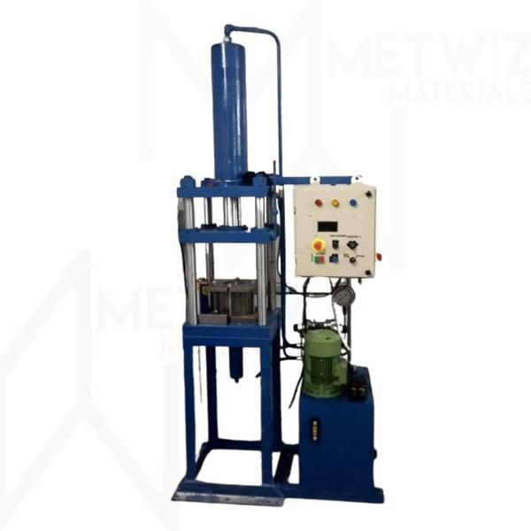 •	Capacity: 25 Ton•	Digitally set Compaction Time, •	Automatic Decompression and Holding Time.•	Interchangeable Die Set.•	Auto Ejection of Pellet.•	Protection for Overheating/ Loading of Oil.•	Normal Operating Pressure: 150bar or Higher.•	Hydraulic Pump Capacity: 3LPM at 250bar or•	Higher.•	Option to Mount Pellet Breaker for Reusable PelletRings.•	Power Required: 3 Phase 50Hz with Neutral andEarth.