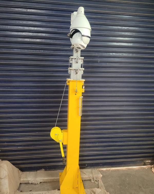 1. OverviewTelescopic Mast: A pole system that can extend and retract, often used for mounting various types of equipment.Camera Integration: Cameras are mounted on the mast to capture images or video from elevated positions.2. Types of Telescopic MastsManual Telescopic Masts: Require manual operation to extend or retract.Electric/Powered Telescopic Masts: Use motors or hydraulic systems for automatic adjustment.3. ApplicationsSurveillance: Monitoring large areas such as public spaces, borders, or construction sites.Telecommunications: Providing temporary communication links or enhancing signal coverage.Inspection: Accessing hard-to-reach areas for infrastructure inspections, such as cell towers or bridges.Photography/Videography: Capturing aerial shots or video footage for events, real estate, or cinematography.4. FeaturesHeight and Reach: Masts can vary in height, typically from a few meters to over 20 meters.Camera Types: Fixed cameras, PTZ (pan-tilt-zoom) cameras, or thermal imaging cameras.Stabilization: Some systems include stabilizers to minimize vibrations and ensure clear footage.5. AdvantagesEnhanced Visibility: Provides a high vantage point for better coverage and visibility.Flexibility: Adjustable height allows for versatile applications and easy repositioning.Compact Storage: Can be retracted for transport and storage when not in use.6. ConsiderationsStability: Must be securely anchored to prevent tipping or swaying.Weather Resistance: Should be durable enough to withstand various weather conditions.Power Supply: Requires a reliable power source for the camera and mast operations.7. SafetyProper Training: Operators should be trained in mast setup and safety procedures.Maintenance: Regular checks and maintenance are necessary to ensure functionality and safety.8. Legal and Privacy IssuesRegulations: Compliance with local laws regarding surveillance and drone usage.Privacy: Ensuring that camera usage does not infringe on individual privacy rights.