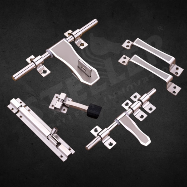 Upgrade your space with our SS Stainless Steel Premium Cut Door Kit, a complete solution for unmatched security and style. This meticulously crafted kit features a high-quality stainless steel construction that promises exceptional durability and resistance to corrosion, ensuring your doors remain as sturdy and secure as the day they were installed. The premium cut finish provides a sleek, modern look that complements any décor, adding a touch of sophistication to both residential and commercial settings.The kit includes everything you need for a secure and reliable door installation:• 1 AL-Drop with a premium cut for a flawless finish,• 2 AL-Drop clamps for secure attachment,• 1 AL-Drop lock clamp to enhance security,• 1 Towerbolt for additional locking strength,• 1 Door stopper to prevent damage and wear,• 1 latch with 3 latch clamps for a firm closure,• 2 handles designed for comfort and easy grip.Each component in this kit is engineered for precision and durability, offering superior performance and a longer lifespan. The versatile design makes it perfect for various door types, ensuring functionality and ease of installation. Whether you're upgrading your home or outfitting a commercial property, this complete door kit meets all your needs with elegance and efficiency.Invest in the SS Stainless Steel Premium Cut Door Kit today and experience the perfect blend of style, security, and durability. Transform your doors into a testament of quality craftsmanship and innovative design!