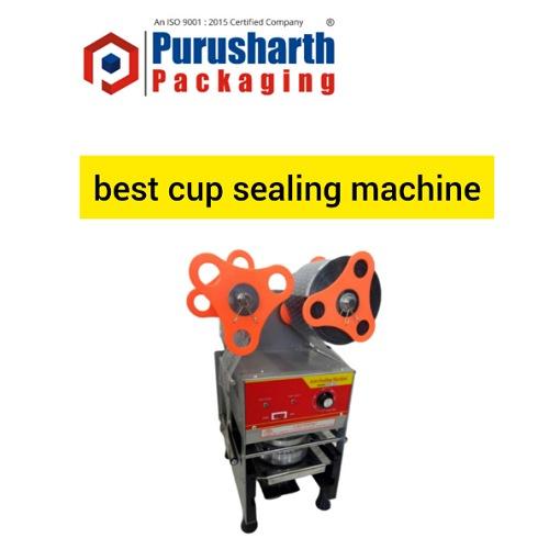 A cup sealing machine is a specialized device used to seal the tops of cups or containers with a protective film. This is commonly used in the food and beverage industry, especially for drinks like bubble tea, juices, and other liquids. Here’s a general description of its features and functionality:FeaturesHeating Element: The machine typically has a heating element that melts the sealing film to create a tight seal over the cup's rim.Film Roll: It uses a roll of film or foil that is fed into the machine. The film is often pre-cut into circles or other shapes to match the size of the cups being used.Pressure Mechanism: The machine applies pressure to ensure that the film adheres securely to the cup, creating an airtight seal.Control Panel: Many machines come with a control panel where operators can adjust settings such as temperature, sealing time, and pressure to accommodate different types of films and cup sizes.Cup Holder: It usually includes a cup holder or platform that keeps the cup steady during the sealing process.Automatic vs. Manual: There are both automatic and manual models. Automatic machines can handle higher volumes and often include features like conveyor belts and automated cup placement.FunctionalityPreparation: Place the cup with the desired liquid on the machine’s platform.Film Placement: Position the film or foil over the cup's rim.Sealing: Activate the machine. The heating element melts the film, and the pressure mechanism ensures it adheres to the cup securely.Cooling: After sealing, the film is allowed to cool and solidify, forming a tight seal.Inspection: Check the seal to ensure there are no leaks or imperfections.BenefitsHygiene: Seals prevent contamination and spillage, keeping beverages fresh.Convenience: Makes it easy to transport drinks without spills.Extended Shelf Life: Proper sealing can help in extending the shelf life of the beverage by preventing oxidation and contamination.Cup sealing machines come in various sizes and capacities to suit different needs, from small-scale operations to large commercial setups.