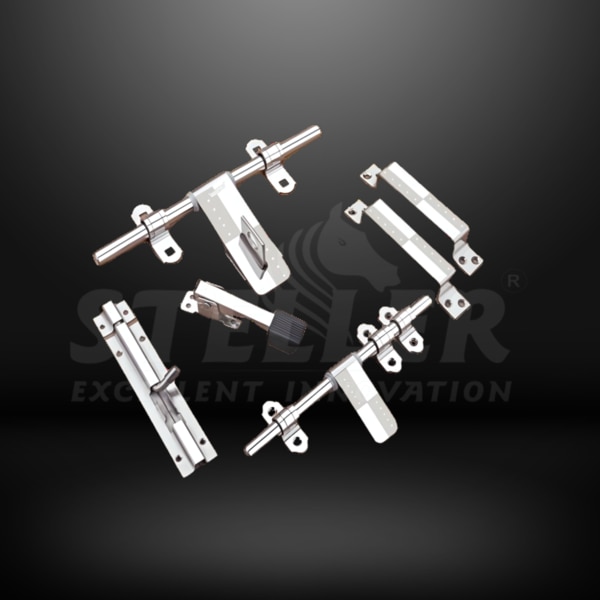 Enhance your door security and aesthetic with the Regular SS Door Kit from Steller Industries, a complete solution designed for both residential and commercial applications. Constructed from high-grade stainless steel, this door kit offers exceptional durability and a sleek, modern look, making it the perfect choice for anyone looking to combine reliability with style.Benefits of Choosing the Regular SS Door Kit:• Durability and Longevity: Made from premium stainless steel, this kit is designed to withstand the elements and provide years of reliable use.• Versatile Use: Perfect for both residential and commercial settings, offering flexibility to suit any need.• Easy to Install: The kit includes all necessary components for quick and easy installation, saving you time and hassle.• Enhanced Security: Features robust locking mechanisms to ensure your doors are safe and secure.Key Features of the Regular SS Door Kit:• 1 AL-Drop with Regular Design: A robust AL-Drop that ensures secure closure and smooth operation, perfect for daily use.• 2 AL-Drop Clamps & 1 AL-Drop Lock Clamp: These clamps provide a secure grip and maintain the alignment of the AL-Drop, enhancing the overall stability and security of your door.• 1 Towerbolt: A heavy-duty towerbolt designed to provide additional security, ideal for both home and office doors.• 1 Door Stopper: Protects your walls and door from damage while minimizing noise, made from durable materials to withstand frequent use.• 1 Latch with 3 Latch Clamps: Offers a reliable and smooth latching mechanism that is easy to operate, ensuring a secure closure every time.• 2 Stainless Steel Handles: Ergonomically designed for a comfortable grip, these handles are both functional and stylish, adding a modern touch to any door.The Steller Industries Regular SS Door Kit is built to deliver top-notch performance, thanks to its superior stainless steel construction. This material is highly resistant to rust and corrosion, ensuring your door components remain in pristine condition over time. Each piece in this kit is carefully designed for optimal functionality and enhanced security, making it a versatile solution for a variety of settings.Upgrade your door fittings with the Regular SS Door Kit from Steller Industries and enjoy a seamless blend of strength, functionality, and modern design. Make the smart choice for your property with this high-quality, reliable door hardware set.
