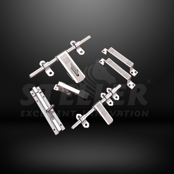 Enhance your door security and aesthetic with the Regular SS Door Kit from Steller Industries, a complete solution designed for both residential and commercial applications. Constructed from high-grade stainless steel, this door kit offers exceptional durability and a sleek, modern look, making it the perfect choice for anyone looking to combine reliability with style.Benefits of Choosing the Regular SS Door Kit:• Durability and Longevity: Made from premium stainless steel, this kit is designed to withstand the elements and provide years of reliable use.• Versatile Use: Perfect for both residential and commercial settings, offering flexibility to suit any need.• Easy to Install: The kit includes all necessary components for quick and easy installation, saving you time and hassle.• Enhanced Security: Features robust locking mechanisms to ensure your doors are safe and secure.Key Features of the Regular SS Door Kit:• 1 AL-Drop with Regular Design: A robust AL-Drop that ensures secure closure and smooth operation, perfect for daily use.• 2 AL-Drop Clamps & 1 AL-Drop Lock Clamp: These clamps provide a secure grip and maintain the alignment of the AL-Drop, enhancing the overall stability and security of your door.• 1 Towerbolt: A heavy-duty towerbolt designed to provide additional security, ideal for both home and office doors.• 1 Door Stopper: Protects your walls and door from damage while minimizing noise, made from durable materials to withstand frequent use.• 1 Latch with 3 Latch Clamps: Offers a reliable and smooth latching mechanism that is easy to operate, ensuring a secure closure every time.• 2 Stainless Steel Handles: Ergonomically designed for a comfortable grip, these handles are both functional and stylish, adding a modern touch to any door.The Steller Industries Regular SS Door Kit is built to deliver top-notch performance, thanks to its superior stainless steel construction. This material is highly resistant to rust and corrosion, ensuring your door components remain in pristine condition over time. Each piece in this kit is carefully designed for optimal functionality and enhanced security, making it a versatile solution for a variety of settings.Upgrade your door fittings with the Regular SS Door Kit from Steller Industries and enjoy a seamless blend of strength, functionality, and modern design. Make the smart choice for your property with this high-quality, reliable door hardware set.