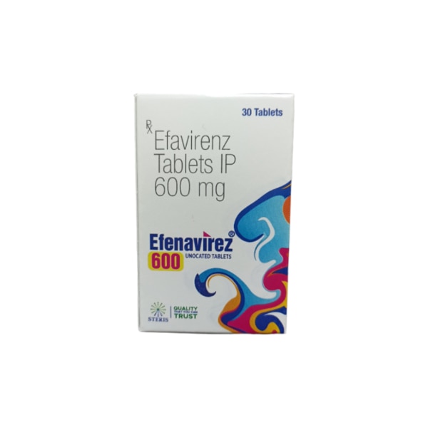 Efenavirez 600Efavirenz IP (600mg)Efenavirez 600 is a potent antiretroviral medication designed to combat HIV-1 infection effectively. The primary ingredient, Efavirenz IP (600mg), belongs to the class of non-nucleoside reverse transcriptase inhibitors (NNRTIs) and is commonly used as part of combination therapy for the treatment of HIV/AIDS. Efenavirez 600 helps reduce the viral load in the body, improving immune function and preventing the progression of the disease. Key Benefits: Effective HIV-1 Treatment: Efenavirez 600 is highly effective in lowering the viral load in patients with HIV-1, improving their overall immune response.Once-Daily Dosing: With a convenient once-daily dose, Efenavirez 600 simplifies the treatment regimen, promoting better adherence to therapy.Part of Combination Therapy: This medication is typically used alongside other antiretrovirals to provide a comprehensive approach to HIV treatment, reducing the risk of drug resistance. How Does It Work? Efavirenz in Efenavirez 600 works by inhibiting the action of the reverse transcriptase enzyme, which is crucial for the replication of HIV-1. By binding to this enzyme, Efavirenz prevents the virus from converting its RNA into DNA, a necessary step for the virus to multiply within the host's cells. This inhibition reduces the overall viral load in the body, allowing the immune system to function more effectively and slowing the progression of the disease. Directions for Use: Dosage: Efenavirez 600 is typically taken as one tablet daily, preferably at bedtime, to reduce potential side effects such as dizziness or drowsiness.Administration: It is recommended to take this medication on an empty stomach or as directed by your healthcare provider. Ensure consistent use for maximum efficacy.Missed Dose: If a dose is missed, take it as soon as you remember, unless it is almost time for the next dose. In that case, skip the missed dose and resume your regular schedule. Do not double the dose. Side Effects: Common Side Effects: Dizziness, drowsiness, trouble sleeping, and vivid dreams may occur as your body adjusts to the medication. These effects are usually mild and diminish over time.Serious Side Effects: Rarely, Efavirenz can cause severe mental/mood changes (such as depression, suicidal thoughts), liver problems, or severe allergic reactions. Contact your healthcare provider immediately if you experience any unusual symptoms or worsening side effects.Precautions: Inform your healthcare provider of any pre-existing conditions, particularly mental health issues or liver problems, as Efavirenz may exacerbate these conditions.