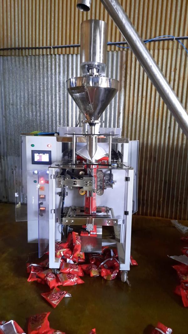 Automatic Collar Type High Speed Servo Auger Filler Machine for Spices Powder Pouch Packaging [10gm - 1 Kg].