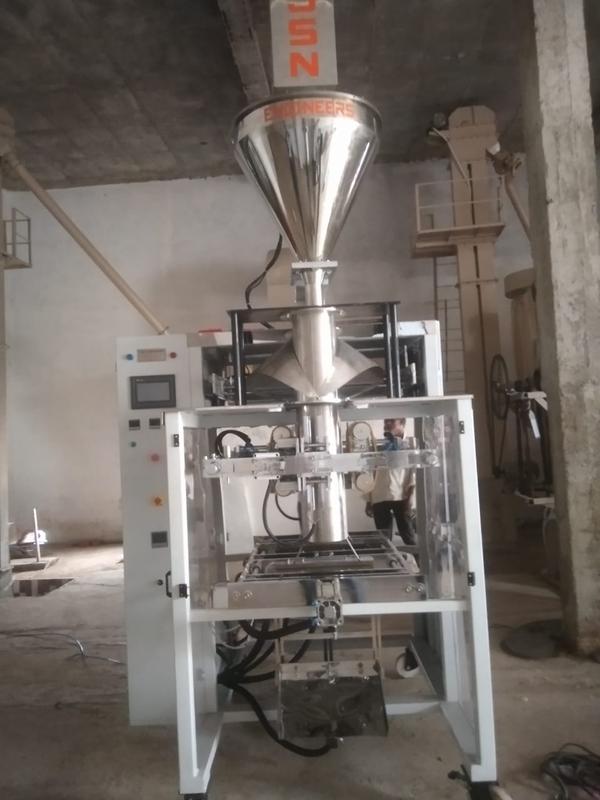 Fully Automatic Collar Type High Speed Double Servo Driven Auger Filler Machine for Atta Pouch Packaging [1 Kg - 10 Kg].