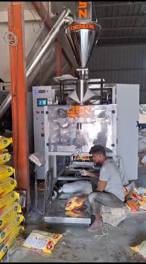 Fully Automatic Collar Type High Speed Double Servo Driven Auger Filler Machine for Atta Pouch Packaging [1 Kg - 10 Kg].