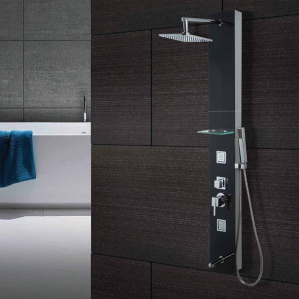 SHP-BLK-G0842JAX  SHOWER PANELSize: 1500 x 200 mmJaquar reserves the right at its sole discretion, to change/modify/alter any product specification at any time without notice, where improvement can be effected in design, development and dimensions.Although the information shown in this catalogue is updated to the extent possible but the same may vary. It is advisable to consult our local representative or check in a period manner for latest technical and other updates.The prices are subject to change without notice and those ruling at the time of supply will be charged.Colours & sizes of product images shown in the Website may vary in reality