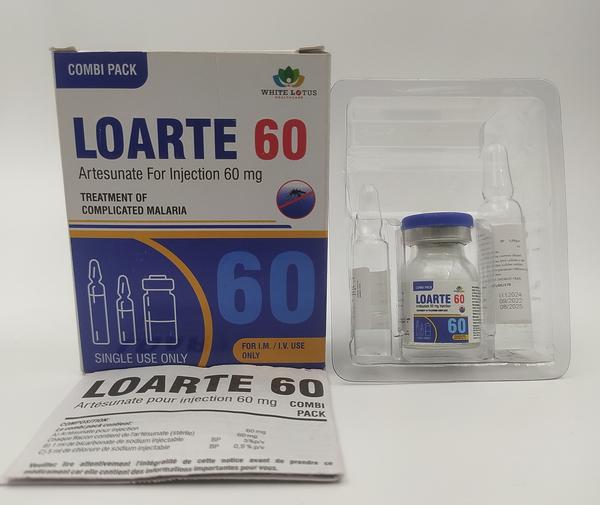 Description: Artesunate 60mg Injection is a potent antimalarial used for treating severe malaria caused by Plasmodium falciparum. It is administered intravenously or intramuscularly for rapid action when oral medication is not suitable.Indications: Severe malaria treatment.Dosage: Administered by healthcare professionals. Dosage depends on infection severity.Side Effects: May include fever, headache, dizziness, nausea. Rare severe side effects.Storage: Keep in a cool, dry place away from sunlight.