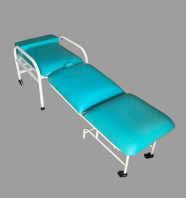 Specification:-• MS Tubular frame work mounted on PVC stumps• Pull-Out Design for Easy Transforming Recliner into Bed• Overall Size: 188L x 50L x 40H cm• Finish: Pre-treated & Epoxy Powder CoatedHospital Furniture Manufacturer in India/Gurgaon/Delhi NCRBest Medical furniture supplier/Manufacture in Gurgaon/Delhi NCRHospital Medical Equipments supplier/Manufacture in Gurgaon/Delhi NCR