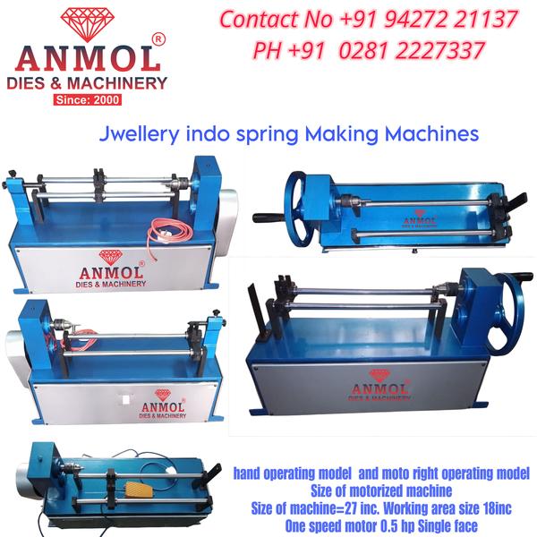 Jwellery indo spring Making MachinesUse round to wrap the linkThis is used to make spring in machinePokol is used to make chainsUsed to spring the linkYou should contact us for more information about the machine 