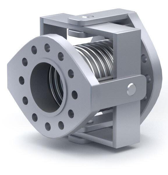 Gimbal expansion bellows are specialized components designed to absorb angular movement in industrial piping and duct systems. They are engineered to provide flexibility in systems that experience movement in multiple planes due to thermal expansion, pressure variations, and structural shifts. The primary function of these bellows is to relieve the stress and strain on piping systems caused by angular displacement, preventing damage and maintaining system integrity.How Gimbal Expansion Bellows WorkGimbal expansion bellows consist of a flexible metal bellows enclosed in a gimbal structure, which resembles the mechanism used in universal joints. This structure allows the bellows to absorb angular movement in any direction while preventing linear or axial movement. The key component of this system is the gimbal ring, which is mounted on the bellows with hinges that allow rotation along multiple axes.Here’s how they function:Absorption of Angular Movement:The gimbal ring and hinge assembly allow the bellows to rotate in any direction, absorbing angular movements. When the pipe system moves or bends due to thermal expansion or mechanical forces, the gimbal structure rotates to relieve stress on the system. This movement happens without transferring forces to the fixed points of the pipeline, which prevents damage or deformation of the pipes.Control of Axial and Lateral Movement:While gimbal expansion bellows allow for angular movement, they are designed to restrict axial (along the pipe length) and lateral (side-to-side) movement. This is critical in systems where movement needs to be controlled, and it helps to stabilize the pipeline.Thermal Expansion Compensation:In systems exposed to extreme temperatures, pipes expand and contract, which can create angular misalignment. Gimbal bellows ensure that this movement is absorbed without causing stress or leaks at the joints. By compensating for this movement, they prevent the failure of the pipework and ensure continued operation.Pressure and Vibration Control:Gimbal bellows also play a role in controlling pressure variations within a system. As the system undergoes pressure changes, the bellows expand or contract to accommodate these fluctuations without transferring excessive pressure to the piping system. Additionally, they absorb vibrations caused by machinery or fluid flow, preventing long-term damage to the infrastructure.Technical SpecificationsSize Range: Gimbal expansion bellows are available in sizes ranging from 100 NB to 4000 NB. This wide range makes them suitable for both small and large piping systems across various industries.Temperature Range: These bellows can withstand temperatures up to 1000°C, making them ideal for high-heat environments such as power plants and industrial furnaces.Pressure Range: They are designed to handle pressures up to 100 bar, providing the strength required for high-pressure pipelines.Types of Gimbal Expansion BellowsSingle Gimbal Expansion Bellows:These are designed to absorb angular movement in any plane but only allow for a single-axis rotation at a time. They are used in systems where controlled angular movement is needed, such as pipelines in power plants or chemical processing plants.Double Gimbal Expansion Bellows:These allow for greater flexibility by accommodating angular movement in multiple planes simultaneously. The double gimbal design includes two gimbal rings that work together to absorb complex movements in large systems. These are commonly used in pipelines that experience frequent angular displacements due to temperature variations or structural shifts, such as in offshore oil platforms or industrial exhaust systems.Applications of Gimbal Expansion BellowsGimbal expansion bellows are widely used in industries that experience angular pipe movements due to temperature changes, pressure shifts, or vibrations. Some key applications include:Power Generation:In power plants, particularly in steam and exhaust systems, pipes are subject to significant angular movement due to extreme heat. Gimbal bellows are used to absorb this movement, preventing pipe stress and ensuring reliable operation of turbines, boilers, and other equipment.Oil and Gas:In oil refineries, petrochemical plants, and offshore platforms, pipelines often experience movement due to structural shifts, high temperatures, and pressure changes. Gimbal bellows prevent pipe stress in these dynamic environments, helping to avoid leaks and potential system failure.Chemical Processing:In chemical plants, pipelines transport gases and liquids under high pressure and at elevated temperatures. Gimbal expansion bellows allow these pipelines to move without compromising safety, ensuring that the chemicals are contained and the system operates efficiently.Industrial Exhaust Systems:Gimbal bellows are often used in industrial exhaust systems, where high-temperature gases create angular stress on the ducts. These be