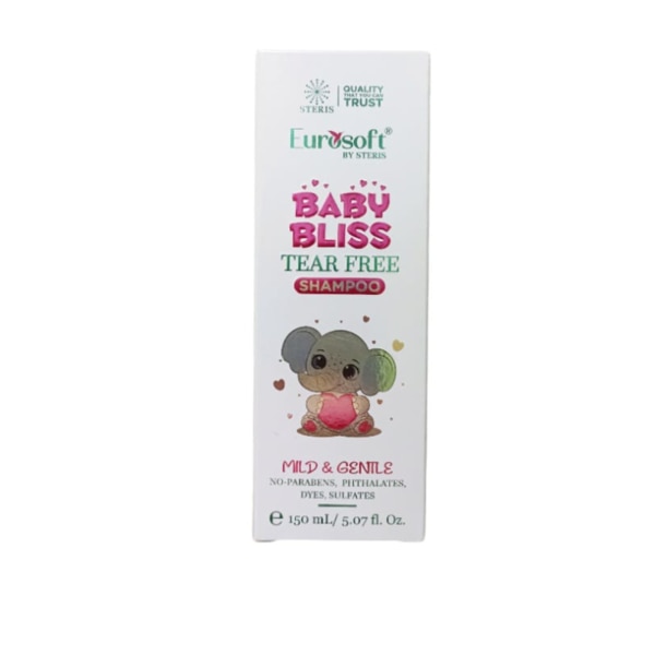 Baby Bliss Tear Free Shampoo is a gentle and soothing formula designed specifically for babies. With its tear-free composition, it ensures a safe and calming bath time experience, leaving your baby’s hair soft, clean, and nourished. Its mild formulation makes it ideal for daily use, and it’s enriched with skin-friendly ingredients that protect the delicate scalp and hair of your little one. The shampoo is dermatologically tested and perfect for maintaining natural moisture without causing irritation. Key Benefits: Tear-Free Formula: Designed to ensure a pleasant bathing experience without causing tears or irritation to your baby’s sensitive eyes.Mild Cleansing: Gently cleans the baby’s scalp and hair, removing dirt and impurities without stripping natural oils.Moisturizing: Enriched with glycerin and Pro Vitamin B5, the shampoo helps maintain the natural moisture balance, leaving the hair soft and smooth.Safe for Sensitive Skin: Dermatologically tested, this shampoo is safe for use on babies, even those with delicate or sensitive skin.Pleasant Fragrance: Leaves a mild and fresh fragrance, making bath time enjoyable for both the baby and parents. How Does It Work?The combination of natural cleansing agents such as Cocamidopropyl Betaine, Capryl Glucoside, and Sodium Cocoyl Taurate works gently to clean the hair and scalp without causing any irritation. Glycerin and Pro Vitamin B5 deeply hydrate and condition the hair, ensuring it remains soft and healthy. The shampoo’s balanced pH and tear-free formula protect your baby’s eyes and delicate skin, ensuring a safe and gentle cleansing experience. Directions for Use: Wet your baby’s hair with lukewarm water.Apply a small amount of Baby Bliss Tear Free Shampoo to your hands and lather it.Gently massage the shampoo onto your baby’s scalp and hair.Rinse thoroughly with water.Repeat if necessary. Side Effects:Baby Bliss Tear Free Shampoo is formulated with safe, baby-friendly ingredients and is unlikely to cause any side effects when used as directed. However, if irritation or allergic reactions occur, discontinue use immediately and consult a healthcare professional.This gentle shampoo ensures a safe, tear-free, and nurturing experience for your baby’s hair care needs, providing both comfort and cleanliness.ness.