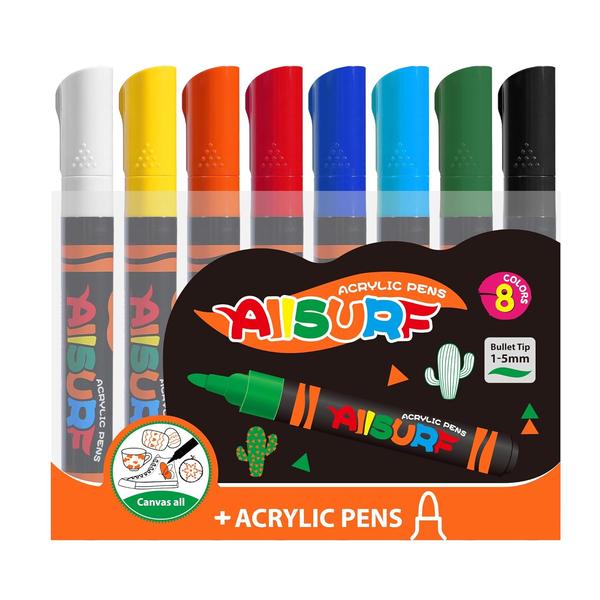 EXCEPTIONAL CAPACITY - With the ability to write over 2000 feet long, the YPLUS Acrylic Pen offers unparalleled performance - equivalent to twice the height of the Eiffel Tower and 2-3 times the capacity of other pens on the market.VERSATILE FABRIC TIP - Designed for creativity on virtually any surface, this pen can be used on over 50 different materials, including stone, eggs, glass, paper, furniture, walls, canvas, plastic, and more, making it the ultimate tool for all your art and marking needs.✅ EFFORTLESS USE: Say goodbye to the hassle of pressing hard, just remove the cap to start creating. With a versatile tip that can be adjusted between wide, medium and fine widths, this acrylic marker is suitable for all your drawing and writing styles.QUICK DRYING FORMULA - Our unique quick-drying ink formula ensures your artwork stays crisp and clean without bleeding through paper, reducing stress and mess in your craft projects.BRIGHT, SAFE & NON-TOXIC Enjoy a bright and attractive color palette that are odorless and non-toxic, making this paint pen especially safe and suitable for use by children, encouraging creativity without compromising safety.