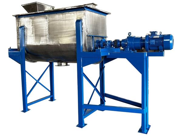 Ribbon Blender Manufacturer In Ahmedabad Gujarat India. Rs 1,55,000 / Piece. Ribbon Blender Manufacturer In Ahmedabad. Capacity: 100 liters; Production Capacity: 100 kg from Shree Mona Fabrication Ribbon Blenders ApplicationRibbon Blender is widely used to mix pharmaceuticals, foods, chemicals, fertilizers, plastics, pigments, cosmetics etc powder materialsWorking Principle of Ribbon BlenderRibbon Blenders consist of a U-shaped horizontal trough and a specially fabricated ribbon agitator. A ribbon agitator consists of a set of inner and outer helical agitators. The outer ribbon moves materials in one direction and the inner ribbon moves the materials in the opposite direction. The ribbons rotate and moves materials both radially and laterally to insure thorough blends in short cycle times. Ribbon agitators are used for blends that will be between 40 and 70% of the rated) capacity of the blender.The agitator rotates with minimum wall clearance in a U-shaped vessel. The mixing rotor consists of an inner and outer ribbon which effects a counter flow mass movement with random motion in radial and axial directions.Ribbon blender can be used for mixing of:1. Powders with powders2. powders with liquidsribbon blender manufacturerribbon blender manufacturer in AhmedabadThe mixing action in the double ribbon blender mixer is created by the following 3 factors:1. Conveying of product by one ribbon from left to right2. Counter flow of product by the second ribbon3. Exchange of product between the two ribbonsMain Features of the Ribbon Blender:Mixing accuracy: Materials are mixed to the highest level of accuracy, even if some of the components are only present in minor quantities The ribbon blender is suitable to prepare homogeneous blends with minor components.Mixer design: The horizontal ribbon blender mixer product line distinguishes itself by his compact and heavy duty design, making the ribbon blender mixer suitable for the most challenging applications.Fragile components: The mixing process is accomplished with a minimal energy input and without generation of heat and without damaging product structures.Mixing efficiency: A homogeneous mixture can be achieved in a short period of time due to the rotor configuration. The ribbon blenders are able to mix batches in a size from 100 to 10,000 liters.Fast and full discharge: The bottom outlet in combination with the small rotor wall clearances guarantees a fast and full discharge with a minimum of product remainingThe Best Quality Ribbon blenders by Kamaksha InternationalKamaksha International stands out as a premier ribbon blender manufacturer in Ahmedabad, dedicated to delivering exceptional quality and performance. With years of experience in the industry, we specialize in designing and manufacturing ribbon blenders that cater to diverse industrial needs. Our blenders are engineered to perfection, ensuring efficient mixing of powders, granules, and other materials.Top Ribbon Blender Manufacturer in GujaratAs a renowned ribbon blender manufacturer in Gujarat, Kamaksha International takes pride in our state-of-the-art manufacturing facility and skilled workforce. Our ribbon blenders are produced with precision, using the latest technology to provide uniform mixing. Whether you need a small-scale blender for your startup or a large industrial blender for mass production, we have the perfect solution to meet your requirements. As a reliable ribbon blender manufacturer in Ahmedabad, our commitment to quality and customer satisfaction is the best in the industry.Trusted Ribbon Blender Manufacturer in IndiaKamaksha International has earned a reputation as a trusted ribbon blender manufacturer in India. We offer a wide range of ribbon blenders that are durable, reliable, and cost-effective. Our blenders are designed to handle various mixing tasks with ease, making them an ideal choice for industries such as pharmaceuticals, food processing, chemicals, and more. In addition to ribbon blenders, we are also among the leading reactor manufacturing companies in India, providing comprehensive solutions for your industrial needs.Choose Kamaksha International for superior ribbon blenders and reactors that enhance your production efficiency. Contact us today to learn more about our products and services.