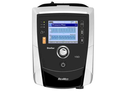 Stellar 150 is ResMed's premium non invasive ventilator  (with invasive capabilities) for patients with changing ventilatory needs or progressive respiratory conditions, including chronic obstructive pulmonary disease (COPD), neuromuscular disease (NMD) and obesity hypoventilation syndrome (OHS). Easy to set up and use, Stellar 150  carefully strikes a balance between providing clinicians with pre programmed settings that make their job easier, and the opportunity to fine-tune settings when needed to suit each individual patient - a versatile system with its end user in mind. With intelligent backup rate and optional AutoEPAP feature, iVAPS in Stellar 150  continuously monitors ventilation and the upper airway and automatically adjusts to deliver personalised ventilation that accomodates each patient's changing needs 
