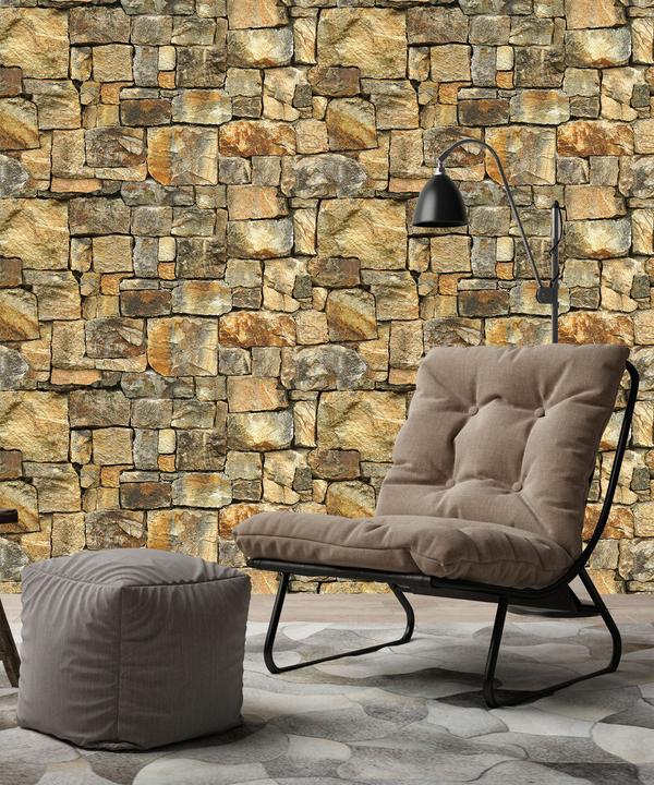 Create a raw and earthy atmosphere with stone style wallpaper to create a perfect contemporary look. Wherever you use it, it will add oodles of texture and character to your space and works especially well as a feature wall.Collection: Stone & Natural IiPattern Number: 85016-2Usage for: Living room, Bedroom, OfficePlease note : Not suitable for damp, dirty & rough surfacesPackage Contents : Excel wallpaper rolls is 10 mtrs x 53 cm = 5.3 Sq. mt. or 57 Sqft, Average utilization of each roll is 50 sqftInstructions: Spongeable, easy to remove, colorfast and fire resistant.It is not Self Adhesive wallpaper, we do not provide glue with wallpaper.Excel wallpapers are made of a premium, high quality and durable materials and are safe for walls and will last for years without fading.
