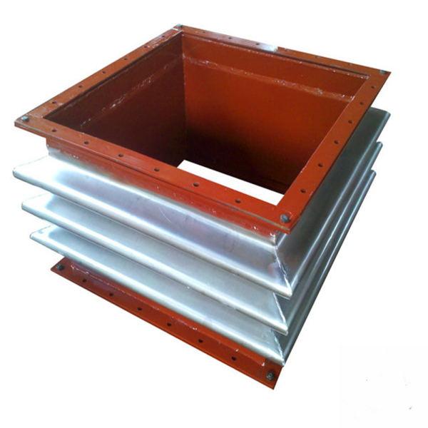 Corrugated rectangular metal bellows