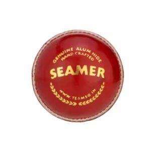 DescriptionThe Seamer is a good quality four-piece cricket ball made from good quality alum tanned leather. The Seamer is ideally suited for club and school matches.Water-proofedSolid one piece grade 2 core
