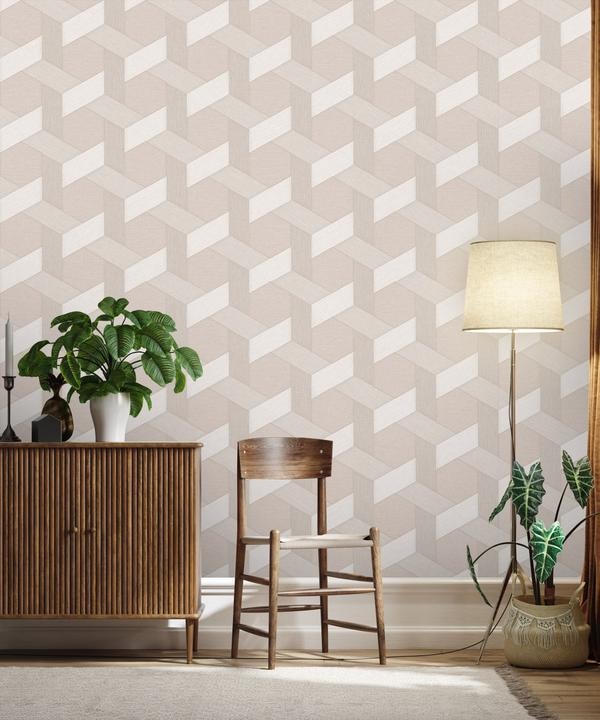 Geometric, Abstract or 3D patterns are a very modern and highly popular choice in wallpaper. Make a statement in your home with our modern geometric and motif wallpaper designs. Find sharp repeated lines for that contemporary style or curved and wavy patterns to suit a more classic theme.Collection: Modern & GlamPattern Number: 7728-4