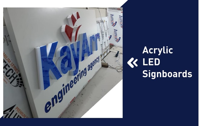 Acrylic LED sign boards are made from high-quality materials that are durable and long-lasting. These sign boards can withstand harsh weather conditions, such as rain, wind, and snow, without fading, cracking, or peeling.