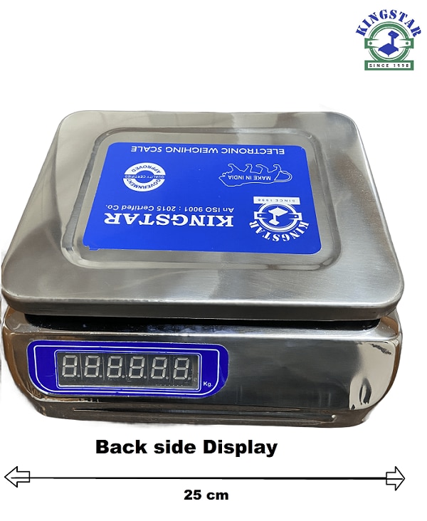 Mini SS scale Capacity 30 Kg Accuracy 2gm Minimum 20gm Front Back Led Display