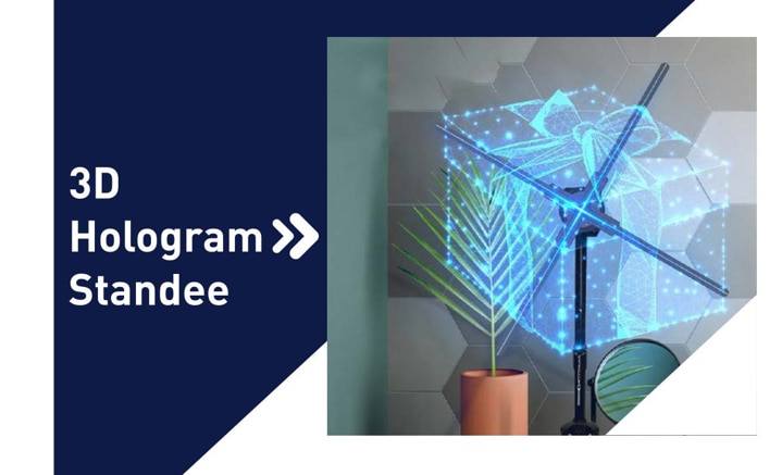 A 3D hologram standee is a device that projects a 3D image that can be viewed from any angle without the need for special equipment. 3D hologram standees can be used for a variety of purposes, including:EntertainmentCreate immersive experiences for viewers by allowing them to interact with virtual characters or scenes in real-timeEducationPresent complex concepts in a visually engaging manner to enhance comprehension and retentionMarketingCreate memorable and impactful advertising campaigns by showcasing products or services in a unique and attention-grabbing wayHealthcareProvide healthcare professionals with realistic simulations and visualizations for medical training, patient education, and even surgical assistance Here are some products to consider:3D Hologram Advertising ProjectorThis device features a 3D hologram screen and can be used as a 3D hologram fan projector. It comes with a hologram fan LED and can be customized with images. 3D Holographic Display Stands,Projector 3.5-6inch MobileThis portable device has a display resolution of 1024 x 768 and a maximum display resolution of 720p - 2K. It works best in dark rooms and bright screens. 3D Hologram Fan,Hologram Projector Missyou Holographic LedThis device can be integrated into a hologram wall by splicing multiple units together. It comes with a remote control and a user-friendly app for customization. It also offers Bluetooth connectivity for a synchronized audio-visual experience.