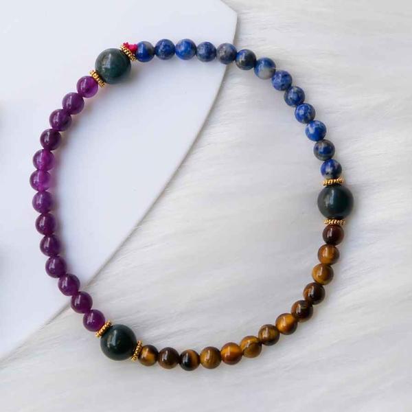 4mm genuine crystal beads Strung on durable stretchy cord Unisex Sizing Stone colors may vary Shipping time 5 working days minimum