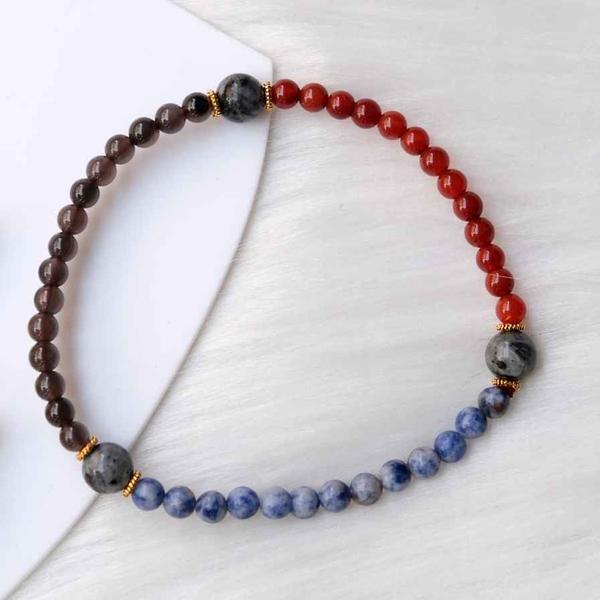 4mm genuine crystal beads Strung on durable stretchy cord Unisex Sizing Stone colors may vary Shipping time 5 working days minimum
