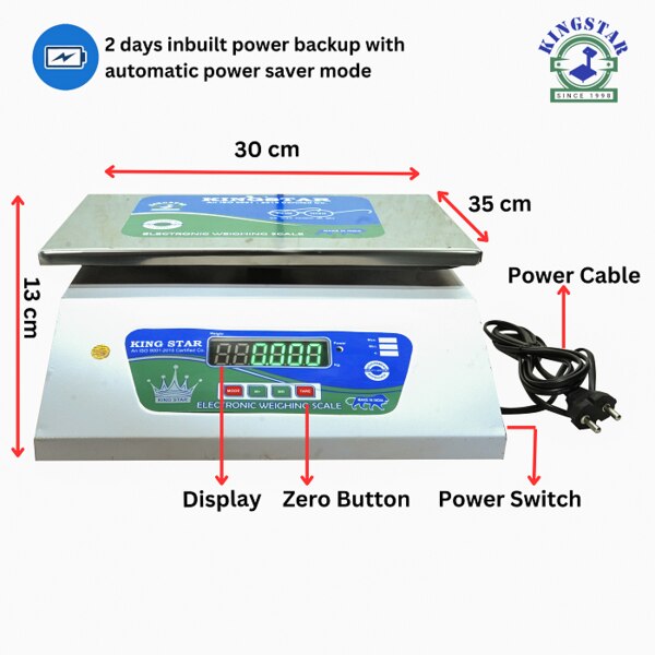 Tabletop F/B Weighing Scale Capacity 30 Kg Accuracy 5 gm Minimum 100gm