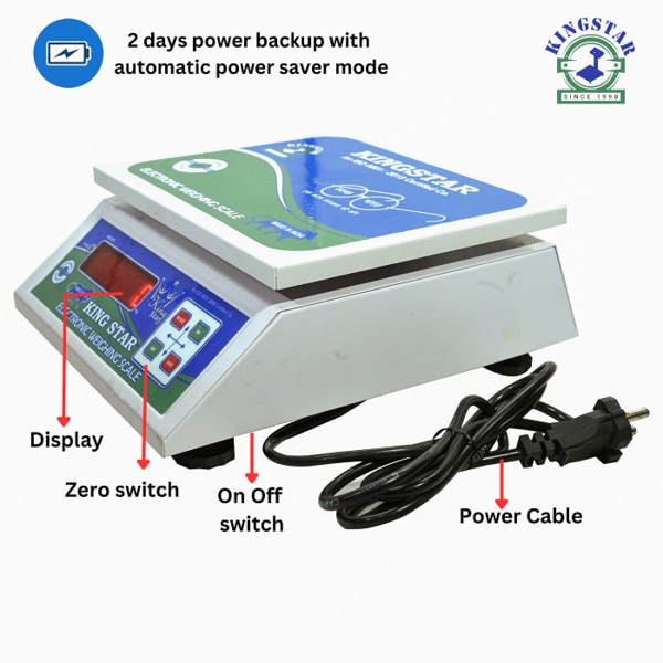 Small Metal ABS Capacity 30Kg Accuracy 2gm minimum 40gm Front 7 Back Red Led Display