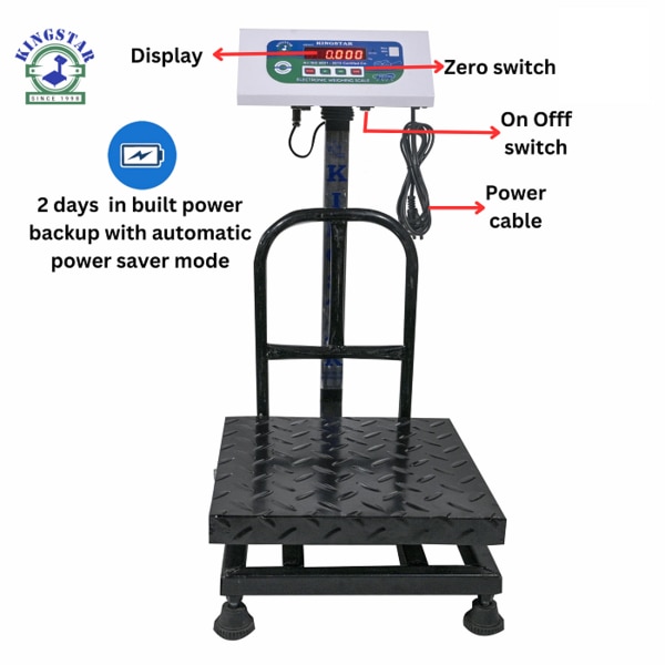 300X300MM Platform Scale Capacity 100Kg Accuracy 10gm Minimum 200gm Front display & Metal Pan