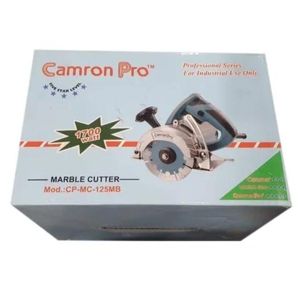 CP MC 125 MB Marble CutterCutting Disc Size	5 inchModel Name/Number	CP MC 125 MBBrand	Camron ProVoltage	220 VWarranty	No warrantyFrequency Hz	50 HzPower Consumption	1700 WNo Load Speed	12000 RPMMax Disc	125 mmProfessional Series For Industrial Use Only