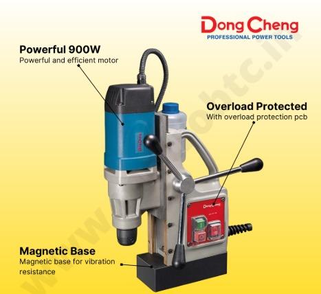 Magnetic Drill Machine DongchengDrilling Diameter	50 mmType of Drilling Machine	RadialWarranty	1 yearWeight	24KgMax stroke	220 mmA magnetic drilling machine, also known as a magnetic drill press or mag drill, is a specialized portable drilling tool used for drilling accurate and precise holes in metal. This tool is particularly useful in situations where a standard drill press cannot be used due to the size or shape of the workpiece or when drilling in vertical, horizontal, or overhead positions.