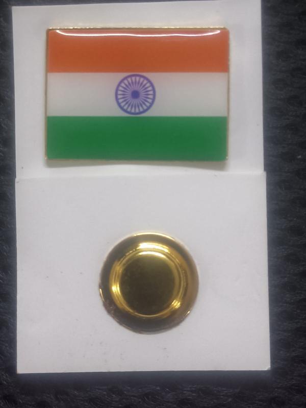 Metal Flag badge with doming and Magnet Holder