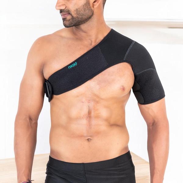 The smart way to support your shoulder to empower your recovery Silent Features-Made of neoprene ensures comfort and soft to the skinRetain heat around the shoulderChest pad for a perfect fitLonger lifeBenefits-For use with the Shoulder SupportOptional accessory to provide shoulder abduction and rotationHelps to encourage healing and reduce painRecommended for-Acute and chronic shoulder painDegeneration of the rotator cuffStrains of shoulder musclesTendomyopathies of shoulderDegeneration of Shoulder CuffSports injury prevention