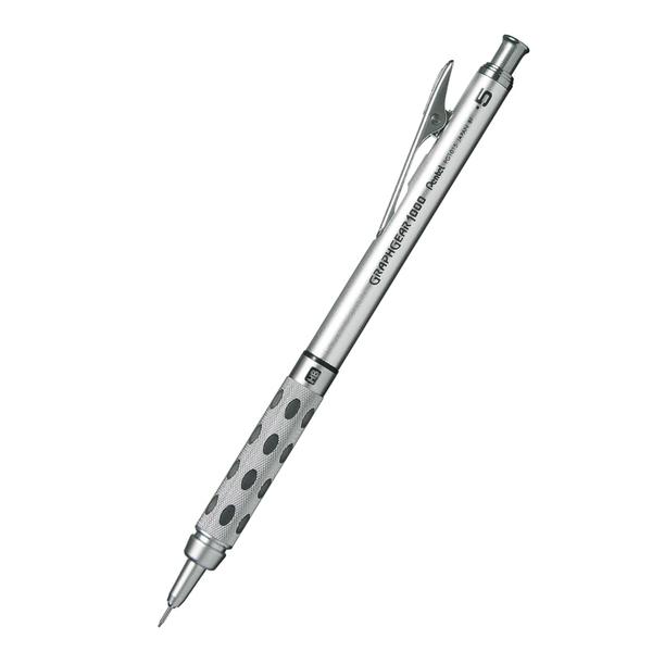 GraphGear 1000 Expert Mechanical Drafting PencilSuperior drafting pencil for professionals and enthusiastsEasily identify your lead type with the built-in lead hardness indicatorDual-action retractor advances lead and retracts pencil tip to protect lead from breakingFinely chiseled metallic grip inlaid with soft, latex-free padsPentel Super Hi-Polymer lead is equivalent to a wood case pencil, guaranteed to scan on tests, resists breaking and never needs sharpeningRefillable with Pentel Super Hi-Polymer HB lead and Z2-1 eraserAvailable in 0.3mm, 0.5mm, 0.7mm, and 0.9mm lead sizes