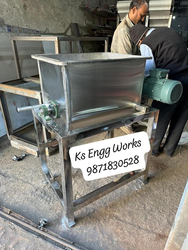 KS Engineering Works, based in Noida, is a trusted name in manufacturing high-quality Ribbon Blender Mixer Machines. Designed to deliver exceptional performance, our machines are perfect for industries requiring efficient mixing solutions, such as food processing, pharmaceuticals, chemicals, and more.Our advanced U-Type Batch Mixers ensure uniform blending of raw materials, providing consistent results in every batch. As specialists in Batch Mixer Machines, we offer robust and durable solutions tailored to meet your specific industrial requirements. Whether you need a Raw Material Mixer Machine for powders, granules, or other materials, our machines are engineered to maximize productivity and minimize operational costs.With a focus on quality and innovation, KS Engineering Works is committed to delivering reliable and efficient mixing solutions. Contact us today to learn more about our Ribbon Blender Mixer Machines and how they can transform your production processes.